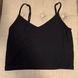Aerie REAL SOFT Black Tank Top with Adjustable Straps